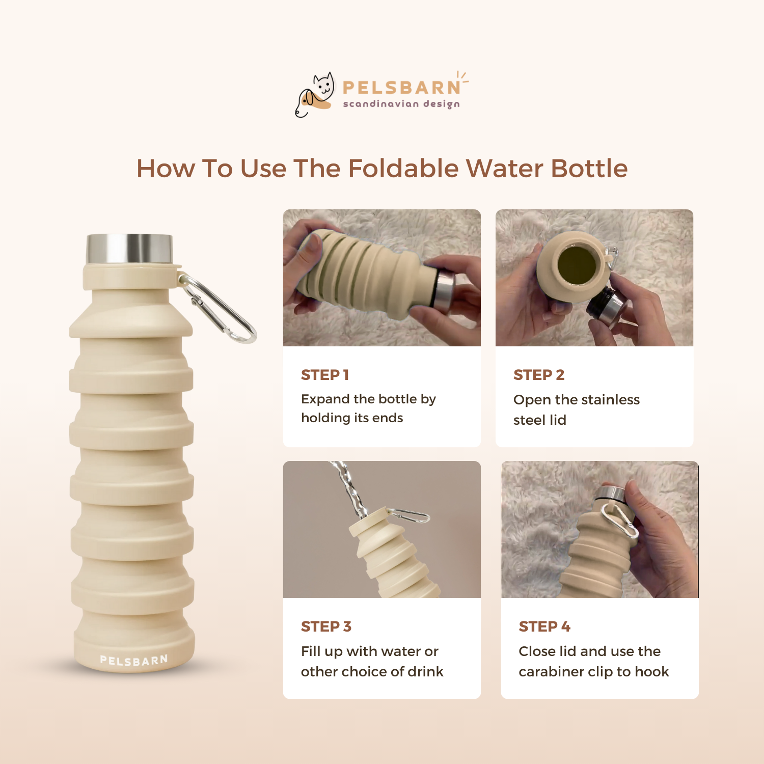 Pelsbarn Foldable water bottle